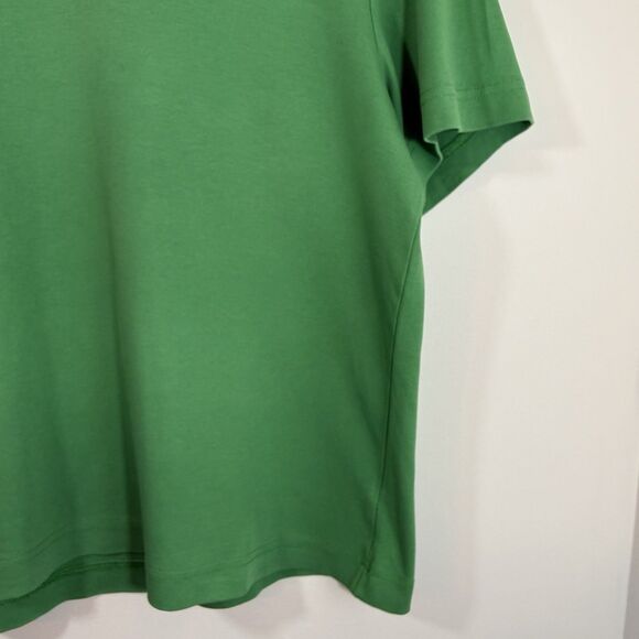 Massimo Dutti Large Perfect Tee Kelly Green Cotton - Picture 5 of 7